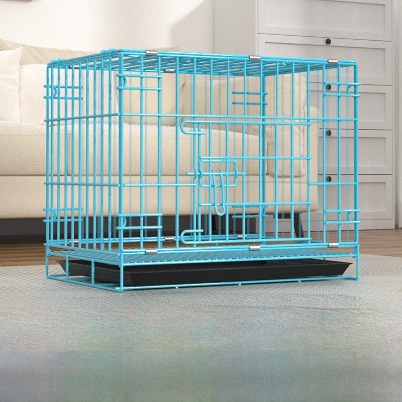 Foldable Iron Dog Cage with Accessory Options