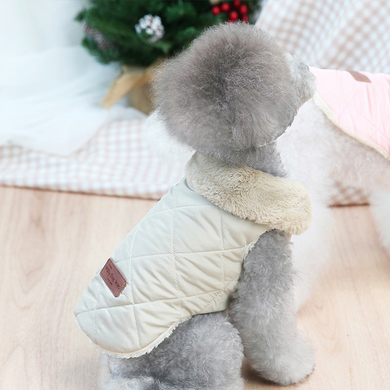 Pet Clothing for Teddy Puppies, Japanese and Korean Style Padded Jackets for Small to Medium-Sized Dogs, Pomeranian Supplies with Japanese and Korean Style Design