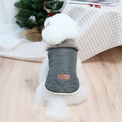 Pet Clothing for Teddy Puppies, Japanese and Korean Style Padded Jackets for Small to Medium-Sized Dogs, Pomeranian Supplies with Japanese and Korean Style Design