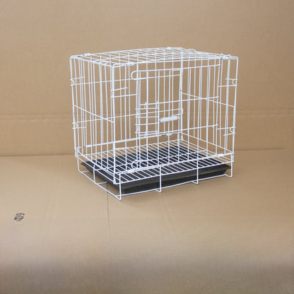 Foldable Iron Dog Cage with Accessory Options