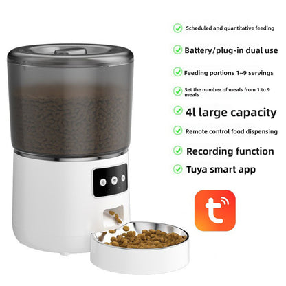 Automatic Pet Feeder WiFi Smart App Control Voice Recording