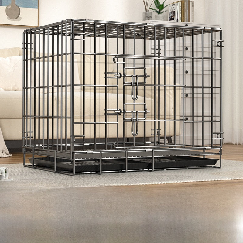 Foldable Iron Dog Cage with Accessory Options