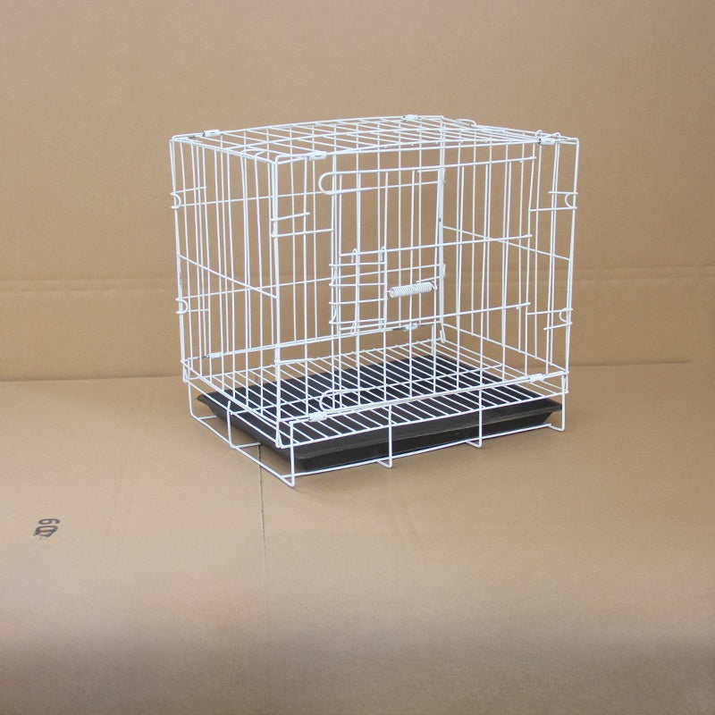 Foldable Iron Dog Cage with Accessory Options