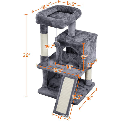 One-Piece Cat Climbing Frame with Nest