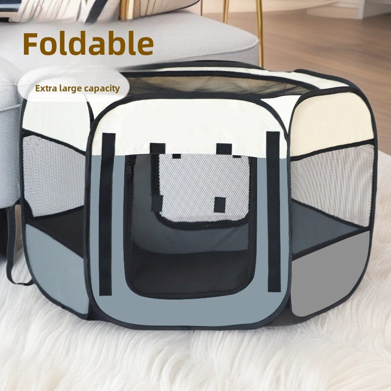 Foldable Octagonal Pet Kennel Tent