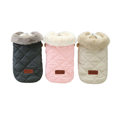 Pet Clothing for Teddy Puppies, Japanese and Korean Style Padded Jackets for Small to Medium-Sized Dogs, Pomeranian Supplies with Japanese and Korean Style Design