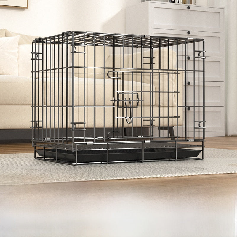 Foldable Iron Dog Cage with Accessory Options