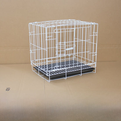 Foldable Iron Dog Cage with Accessory Options