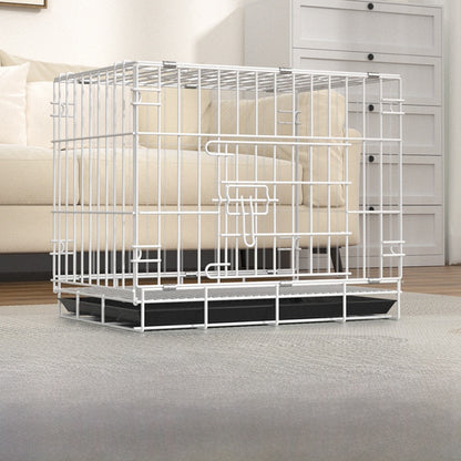 Foldable Iron Dog Cage with Accessory Options