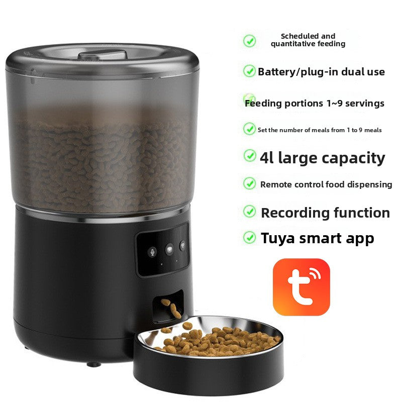 Automatic Pet Feeder WiFi Smart App Control Voice Recording