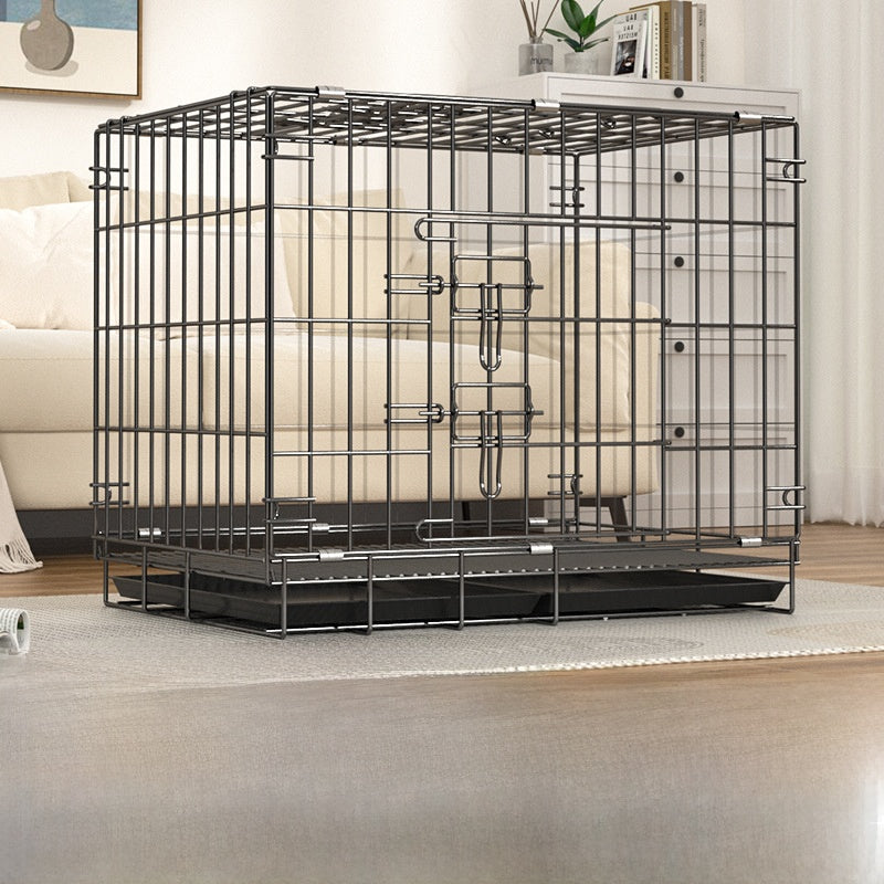 Foldable Iron Dog Cage with Accessory Options