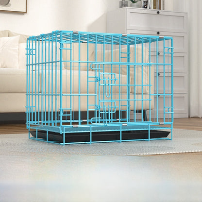 Foldable Iron Dog Cage with Accessory Options