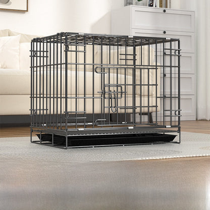 Foldable Iron Dog Cage with Accessory Options
