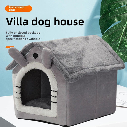 Removable Washable Flannel Pet Cat Kennel