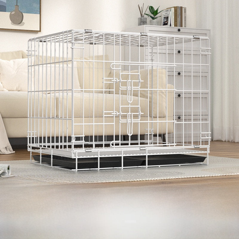 Foldable Iron Dog Cage with Accessory Options