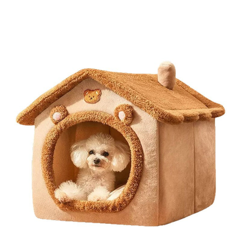 Removable Washable Flannel Pet Cat Kennel