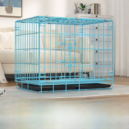 Foldable Iron Dog Cage with Accessory Options