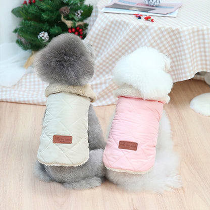 Pet Clothing for Teddy Puppies, Japanese and Korean Style Padded Jackets for Small to Medium-Sized Dogs, Pomeranian Supplies with Japanese and Korean Style Design