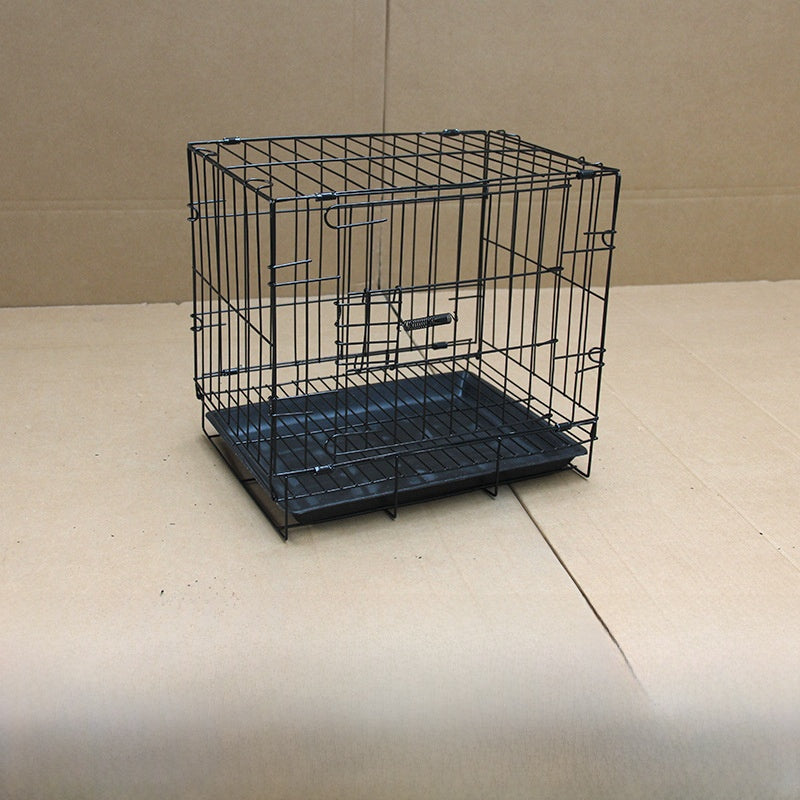 Foldable Iron Dog Cage with Accessory Options