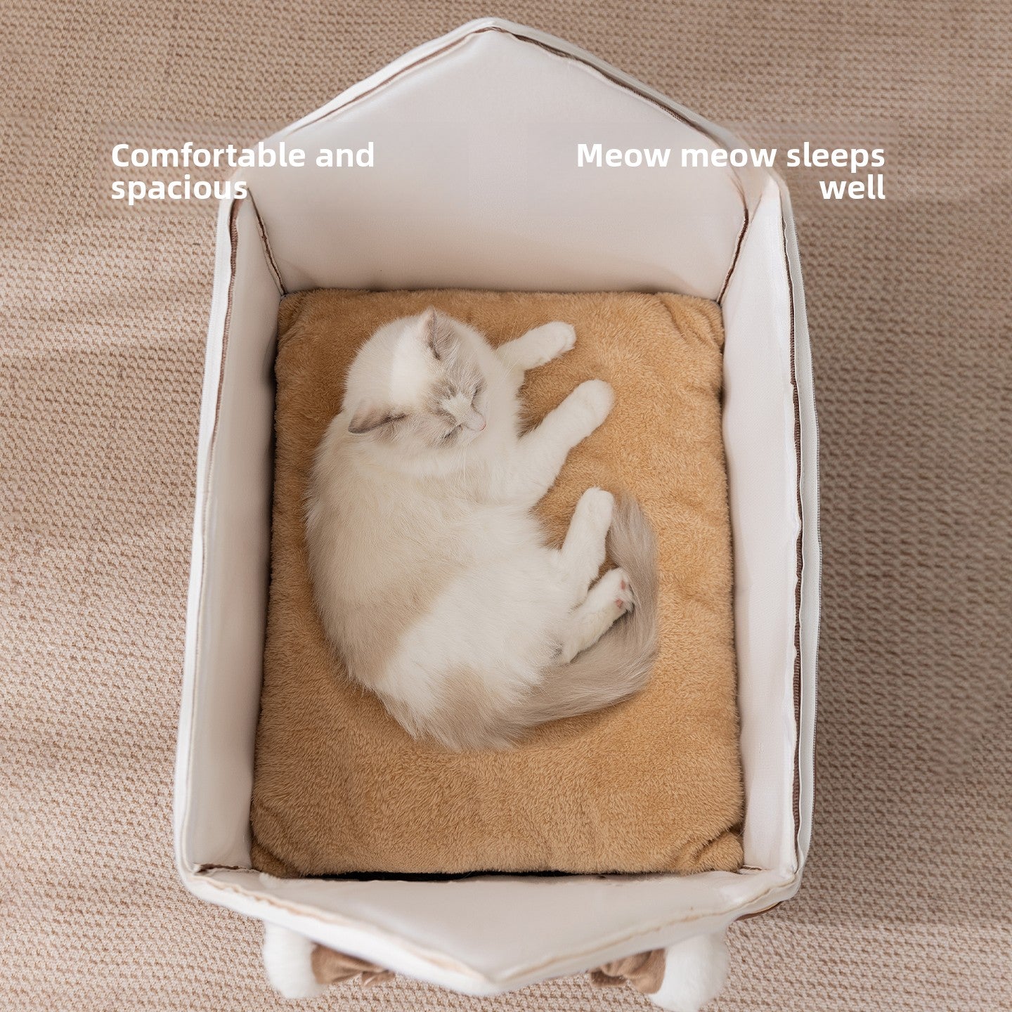 Removable Washable Flannel Pet Cat Kennel