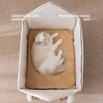 Removable Washable Flannel Pet Cat Kennel