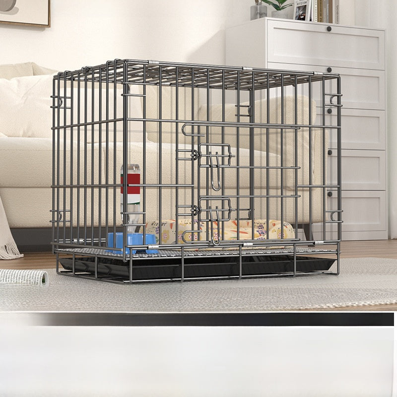 Foldable Iron Dog Cage with Accessory Options