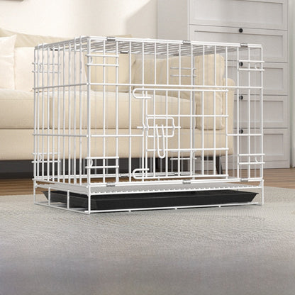Foldable Iron Dog Cage with Accessory Options